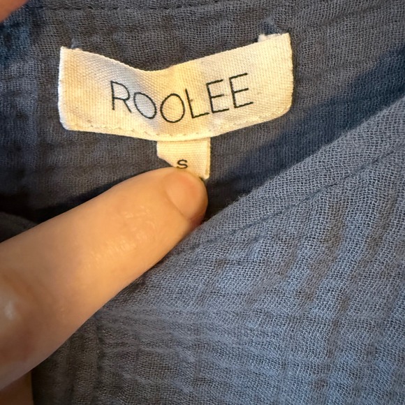 Gauze Textured Puff Sleeve Button Front Top Gray Size S Feminine - Picture 3 of 6